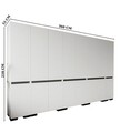 Dulap pentru haine, Hanah Home, Floransa 360, 360x210x52 cm, PAL, Alb / Antracit
