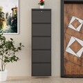 Pantofar, Hanah Home, Locking 5 Piece Metal, 50x169x15 cm, Metal, Antracit