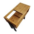 Suport pentru pick-up, Hanah Home, CPT2012-80, 80x85x40 cm, Lemn, Teak / Negru
