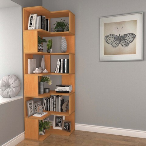 Corp biblioteca, Hanah Home, CPT4806-192, 55x192x27 cm, Placaj, Maro