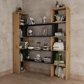 Corp biblioteca, Hanah Home, CPT6011-200, Lemn, Natural / Negru