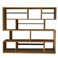 Corp biblioteca, Hanah Home, CPT6004-200, 200x200x30 cm, Lemn, Maro