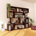 Corp biblioteca, Hanah Home, CPT6007-200, 200x200x30 cm, Lemn, Maro