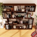 Corp biblioteca, Hanah Home, CPT6007-200, 200x200x30 cm, Lemn, Maro