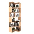Set birou si biblioteca, Hanah Home, CPT4801-150, 55x192x27 cm, Placaj, Natural