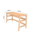 Set birou si biblioteca, Hanah Home, CPT4801-150, 55x192x27 cm, Placaj, Natural