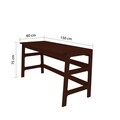 Set birou si biblioteca, Hanah Home, CPT4803-150, 55x192x27 cm, Placaj, Maro