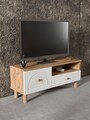 Comoda TV, Hanah Home, Arcera 105, 104x47x35 cm, PAL, Pin Atlantic / Alb