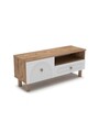 Comoda TV, Hanah Home, Bellora 105, 104x47x35 cm, PAL, Pin Atlantic / Alb