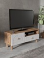 Comoda TV, Hanah Home, Mavora 105, 104x47x35 cm, PAL, Pin Atlantic / Alb