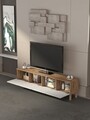 Comoda TV, Hanah Home, Norvella, 180x47x35 cm, PAL, Pin Atlantic / Alb