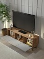 Comoda TV, Hanah Home, Mavora 135, 135x47x35 cm, PAL, Pin Atlantic / Alb