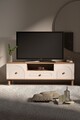 Comoda TV, Hanah Home, Bellora 150, 150x53x41 cm, PAL, Pin Atlantic / Alb