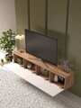 Comoda TV, Hanah Home, Norvia 180, 180x32x35 cm, PAL, Pin Atlantic / Alb