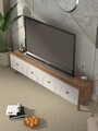 Comoda TV, Hanah Home, Serenta, 180x47x35 cm, PAL, Pin Atlantic / Alb