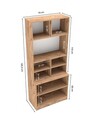 Dulap multifunctional, Hanah Home, Lunora, 78x185x42 cm, PAL, Pin Atlantic / Alb
