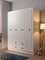 Dulap pentru haine, Hanah Home, Tavero, 140x180x54 cm, PAL, Alb