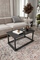 Masuta de cafea, Hanah Home, Hole Rect, 70x38x42 cm, MDF , Negru