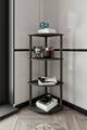 Corp biblioteca, Hanah Home, Bookcase 4 Corner, 34x105x34 cm, MDF , Negru