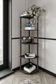 Corp biblioteca, Hanah Home, Bookcase 5 Corner, 34x139x34 cm, MDF , Negru