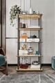 Corp biblioteca, Hanah Home, Bookcase 5 Rect, 60x139x30 cm, MDF , Stejar