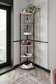 Corp biblioteca, Hanah Home, Bookcase 6 Corner, 34x173x34 cm, MDF , Stejar