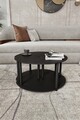 Set masute de cafea, Hanah Home, Yin Yang 2, MDF , Negru