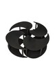 Set masute de cafea, Hanah Home, Yin Yang 4 70, MDF , Negru