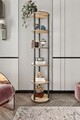 Corp biblioteca, Hanah Home, Bookcase 6 Layer Round, 34x175x34 cm, MDF , Stejar