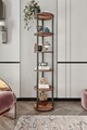Corp biblioteca, Hanah Home, Bookcase 6 Layer Round, 34x175x34 cm, MDF , Maro