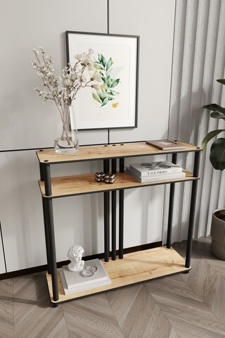 Dulap, Hanah Home, Garcia, 90x30x84 cm, MDF , Stejar