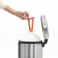 Cos de gunoi cu pedala, Brabantia, NewIcon Matt , 5 L, 27.2x20.5x29.1 cm, otel, argintiu