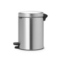 Cos de gunoi cu pedala, Brabantia, NewIcon Matt , 5 L, 27.2x20.5x29.1 cm, otel, argintiu