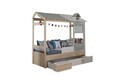 House Bed, Hanah Home, Ayder New, 216x197x115 cm, PAL, Verde
