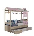 House Bed, Hanah Home, Ayder New, 216x197x115 cm, PAL, Roz