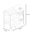 House Bed, Hanah Home, Ayder New, 216x197x115 cm, PAL, Roz