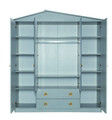 4 Door Wardrobe, Hanah Home, Ayder, 192x210x57 cm, PAL, Gri