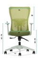 Set scaune de birou (2 piese), Hanah Home, Lumbar 108, Plastic, Verde