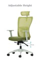 Set scaune de birou (2 piese), Hanah Home, Lumbar 126, Plastic, Verde