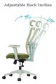 Set scaune de birou (2 piese), Hanah Home, Lumbar 126, Plastic, Verde