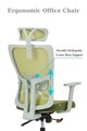 Set scaune de birou (2 piese), Hanah Home, Lumbar 126, Plastic, Verde