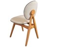 Set scaune 2 piese, Hanah Home, Touch, Lemn, Stejar / Bej
