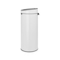 Cos de gunoi cu soft touch, Brabantia, Touch New, 30 L, 32x29.5x72 cm, otel, alb