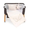 Set de dormit pentru bebelusi cu protectie laterala, Wallxpert, Angel Wings, Bumbac, Roz