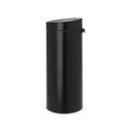 Cos de gunoi cu soft touch, Brabantia, Touch New, 30 L, 32x29.5x72 cm, otel, negru mat
