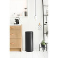 Cos de gunoi cu soft touch, Brabantia, Touch New, 30 L, 32x29.5x72 cm, otel, negru mat