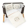 Set de dormit pentru bebelusi cu protectie laterala, Wallxpert, Baby Lion, Bumbac, Ecru