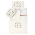 Set de dormit pentru bebelusi cu protectie laterala, Wallxpert, Baby Lion, Bumbac, Ecru