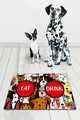 Covoras litiera pentru colectarea granulelor de nisip, Paws & Whiskers, Dog's Bowl, PVC, Multicolor