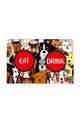Covoras litiera pentru colectarea granulelor de nisip, Paws & Whiskers, Dog's Bowl, PVC, Multicolor